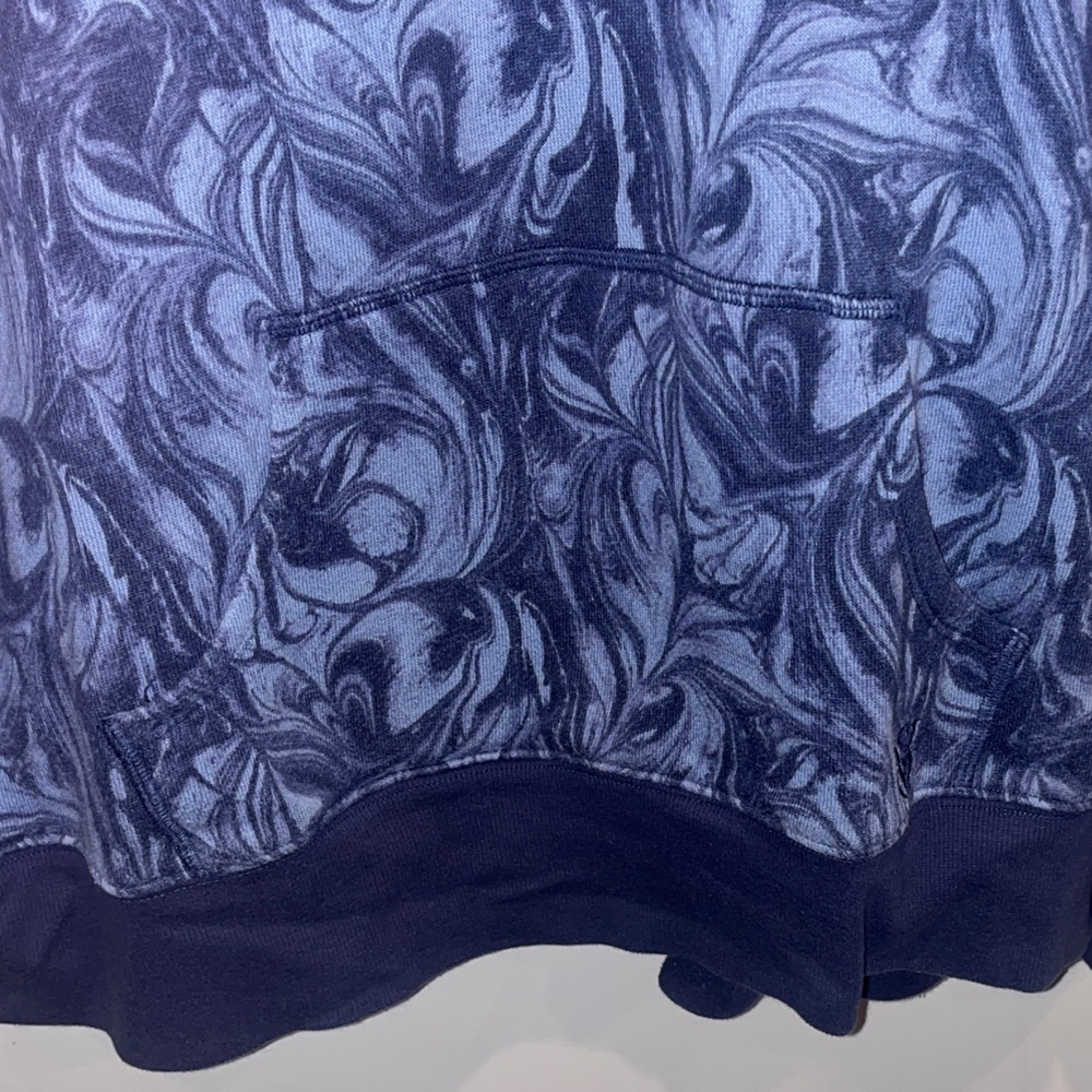 Victoria's Secret Blue Marble Long Sleeve Hood  Sweatshirt Women’s Size L  NWOT - Picture 6 of 10